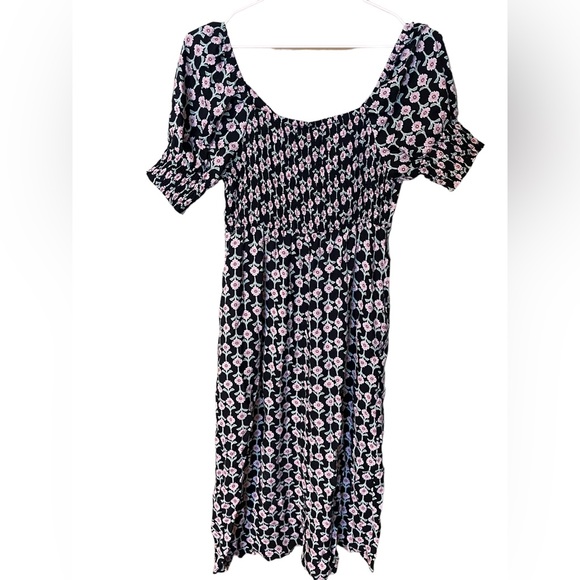 MIDI floral 90s summer dress with pockets - Picture 6 of 6